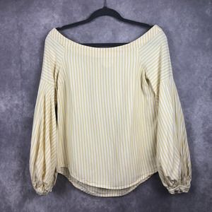 MAEVE Anthropologie Clotille Off The Shoulder Blouse Top Bishop Sleeves Size 0